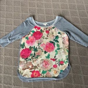 Anthropologie Liberty Garden 3/4 sleeve blouse